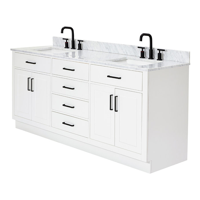 Orren Ellis Eleah 73" Double Bathroom Vanity Set Wayfair